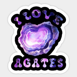 I Love Agates Sticker